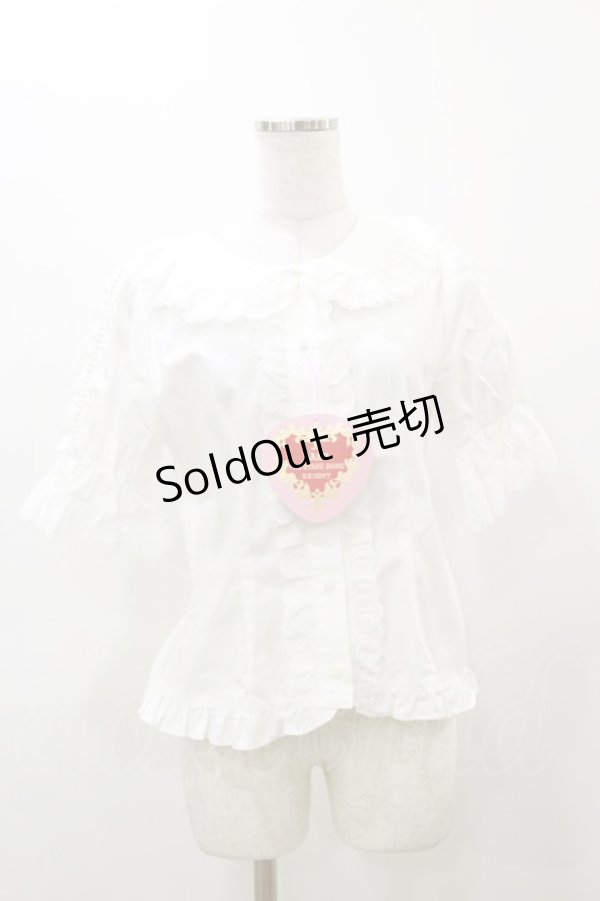 画像1: BABY,THE STARS SHINE BRIGHT / うさくみゃちゃんのSweetStrawberryブラウス Free オフ白 H-25-12-01-048-BA-BL-NS-ZH (1)