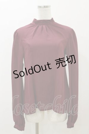 画像: Victorian maiden / ロイヤルレーススタンドカラーブラウス Free ボルドー H-25-12-02-058-CL-BL-NS-ZH