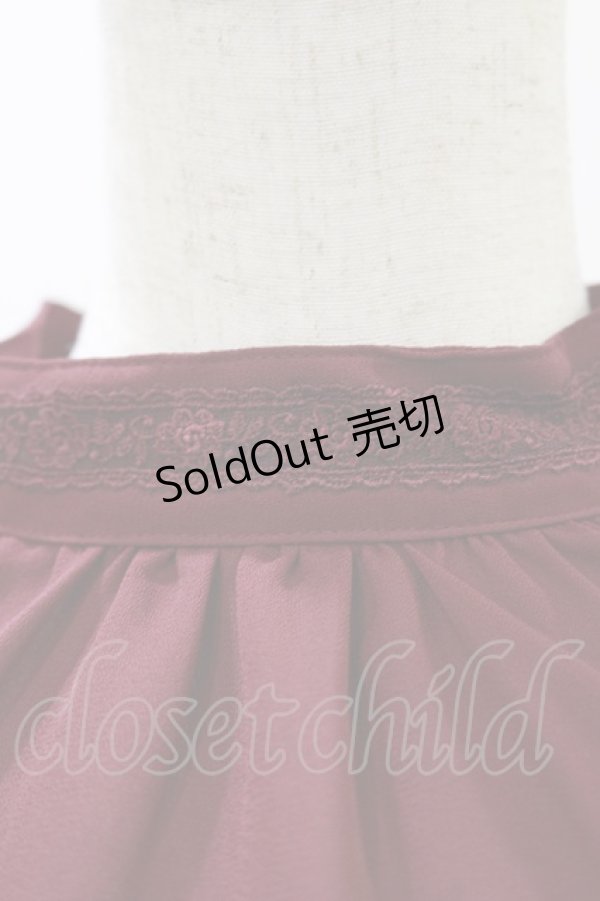 画像4: Victorian maiden / ロイヤルレーススタンドカラーブラウス Free ボルドー H-25-12-02-058-CL-BL-NS-ZH (4)