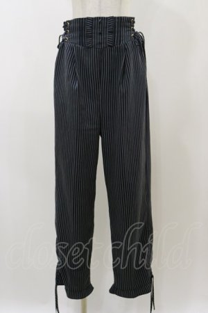 画像: axes femme / ハイウエストストライプパンツ Free ネイビ H-25-12-02-060-AX-PA-NS-ZH