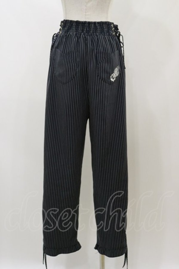 画像2: axes femme / ハイウエストストライプパンツ Free ネイビ H-25-12-02-060-AX-PA-NS-ZH (2)