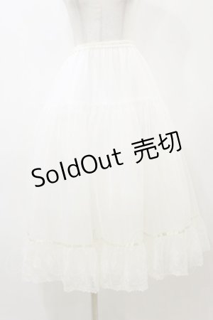 画像: Maria pipi / リボンレースパニエ Free ホワイト H-25-12-02-065-EL-SK-NS-ZH