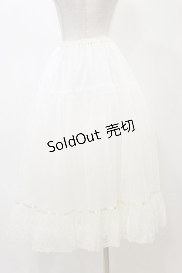 画像2: Maria pipi / リボンレースパニエ Free ホワイト H-25-12-02-065-EL-SK-NS-ZH (2)