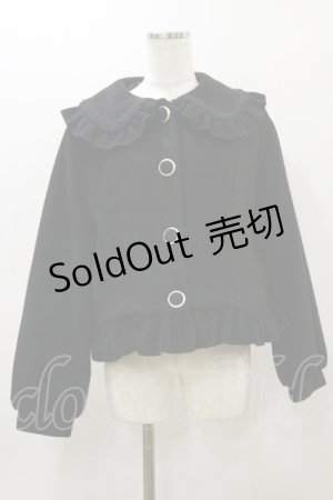 画像: axes femme kawaii / バックフリルショートコート M ブラック H-25-12-02-069-AX-CO-NS-ZH