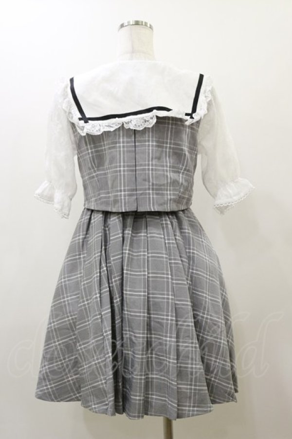 画像2: Rojita / レーススリーブセーラーカラーワンピース Free グレー H-25-12-02-071-LO-OP-NS-ZH (2)