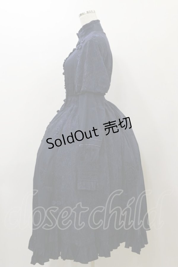 画像3: Hoshibako Works / 藤花集 ジゴスリーブワンピース M ネイビー H-25-12-02-073-LO-OP-NS-ZH (3)