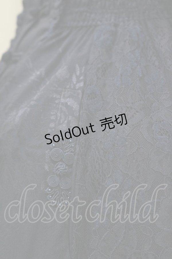 画像4: Hoshibako Works / 藤花集 ジゴスリーブワンピース M ネイビー H-25-12-02-073-LO-OP-NS-ZH (4)