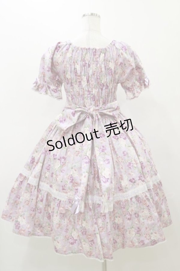 画像2: metamorphose / はしごレースリボン花柄半袖ワンピース サイズ1 ラベンダー H-25-12-02-077-ME-OP-NS-ZH (2)