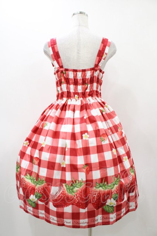 画像2: Emily Temple cute / ギンガムチェックBERRYノースリーブワンピース  レッド H-25-12-02-1027-ET-OP-KB-ZT099 (2)