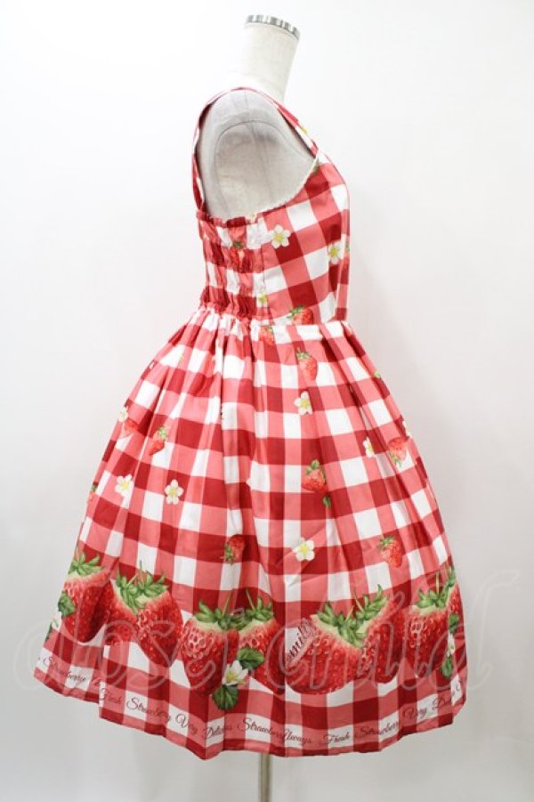 画像3: Emily Temple cute / ギンガムチェックBERRYノースリーブワンピース  レッド H-25-12-02-1027-ET-OP-KB-ZT099 (3)