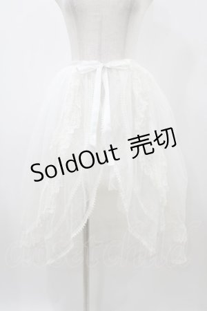 画像: abilletage / Noirレースオーバースカート  ホワイト H-25-12-02-1029-GO-SK-KB-ZH