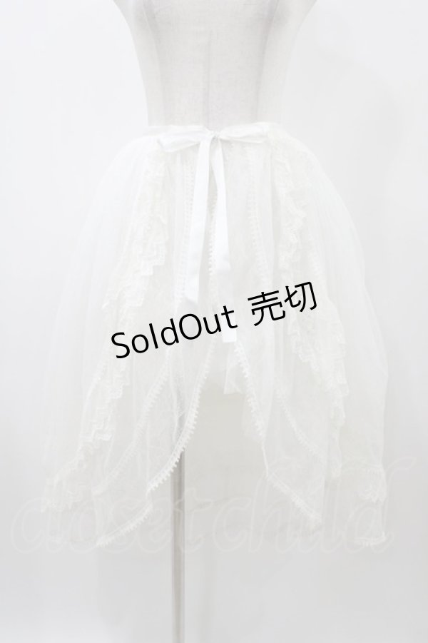 画像1: abilletage / Noirレースオーバースカート  ホワイト H-25-12-02-1029-GO-SK-KB-ZH (1)