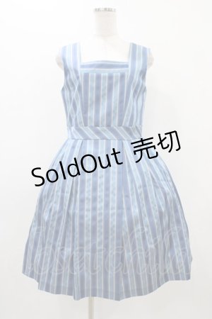 画像: Jane Marple / Springレジメンタルジャンパースカート  ブルーグレー H-25-12-02-1035-JM-OP-KB-ZH