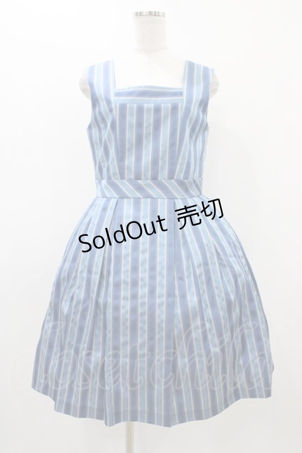 画像1: Jane Marple / Springレジメンタルジャンパースカート  ブルーグレー H-25-12-02-1035-JM-OP-KB-ZH (1)