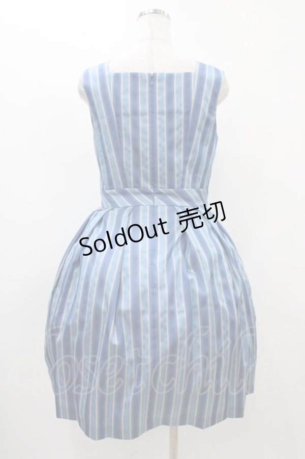 画像2: Jane Marple / Springレジメンタルジャンパースカート  ブルーグレー H-25-12-02-1035-JM-OP-KB-ZH (2)