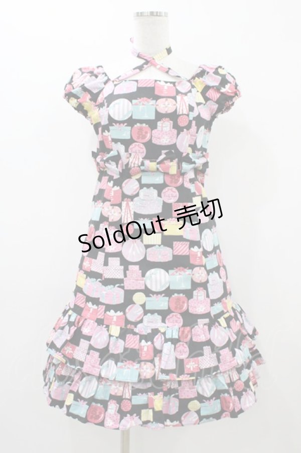 画像1: Emily Temple cute / プレゼントBOXワンピース  クロ H-25-12-02-1037-ET-OP-KB-ZH (1)