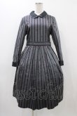 画像1: Jane Marple / Regimental stripeのコレットドレス  グレー H-25-12-02-1038-JM-OP-KB-ZH (1)