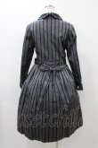 画像2: Jane Marple / Regimental stripeのコレットドレス  グレー H-25-12-02-1038-JM-OP-KB-ZH (2)