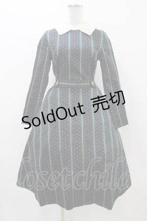 画像: Jane Marple / Regimental stripeのワンピース  ネイビー H-25-12-02-1039-JM-OP-KB-ZH