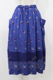 画像1: Jane Marple / Dance With Roses Jacquard Apron Skirt M ネイビー H-25-12-02-1042-JM-SK-KB-ZH (1)