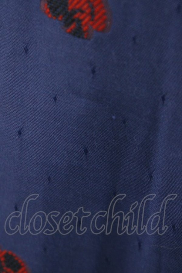 画像3: Jane Marple / Dance With Roses Jacquard Apron Skirt M ネイビー H-25-12-02-1042-JM-SK-KB-ZH (3)