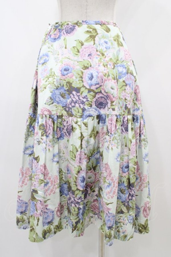 画像2: Jane Marple Dans Le Salon / Jardin Des Fleursのドレススカート  ミント H-25-12-02-1044-JM-SK-KB-ZH (2)