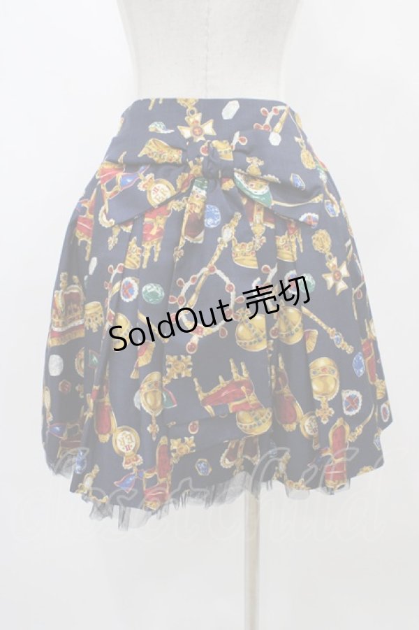 画像2: Jane Marple / ロイヤルコレクションスカート  ネイビー H-25-12-02-1045-JM-SK-KB-ZH (2)