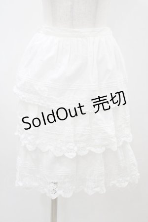 画像: Jane Marple / ピンタックレーススカート  白 H-25-12-02-1046-JM-SK-KB-ZT1208H