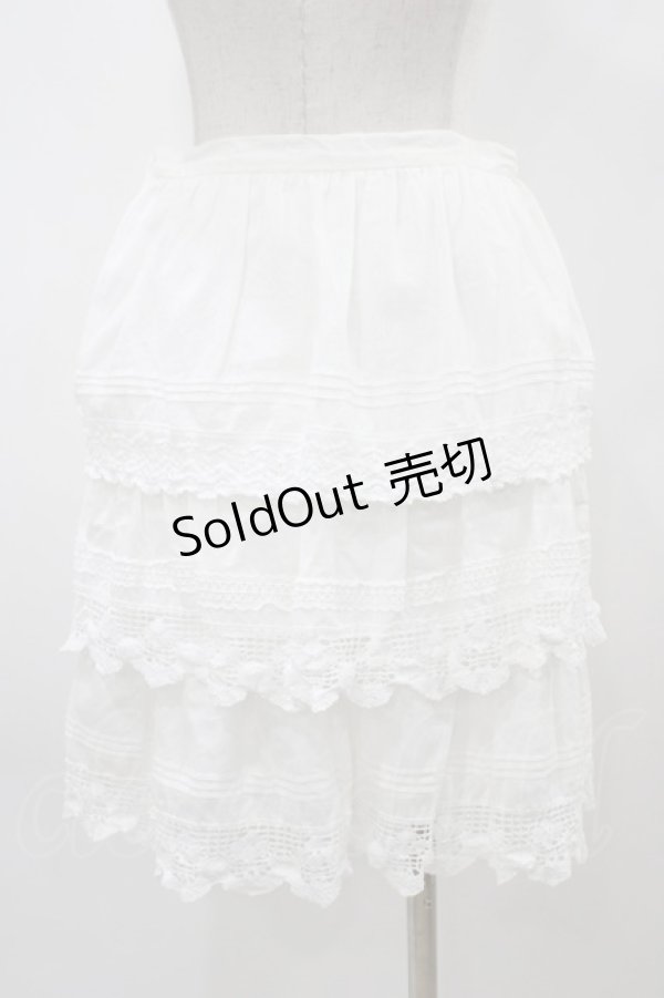 画像2: Jane Marple / ピンタックレーススカート  白 H-25-12-02-1046-JM-SK-KB-ZT1208H (2)