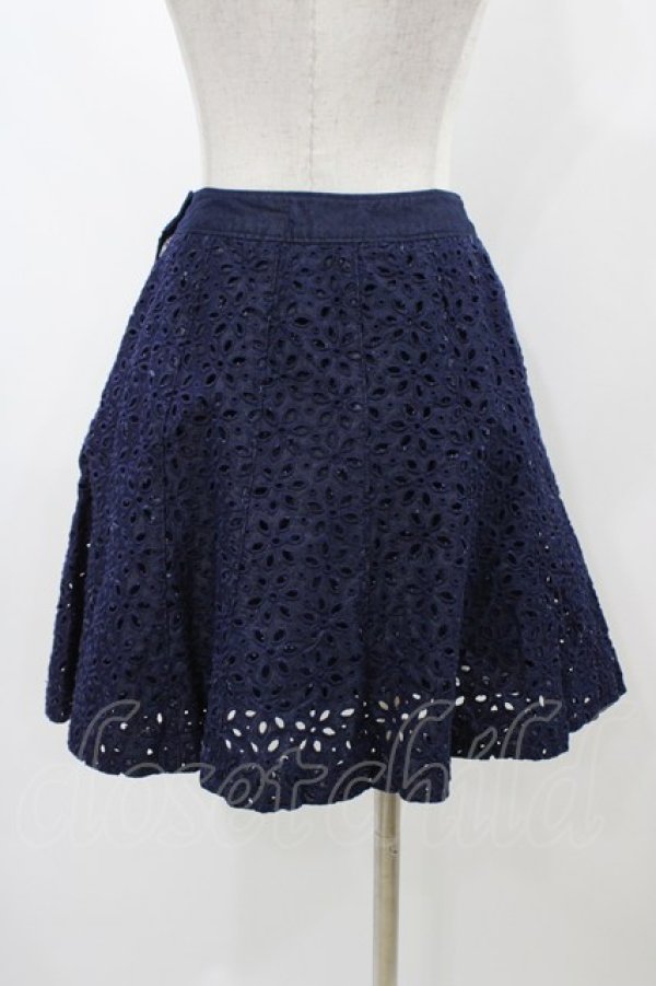 画像2: Jane Marple / カットワークデニムスカート M ネイビー H-25-12-02-1048-JM-SK-KB-ZH (2)