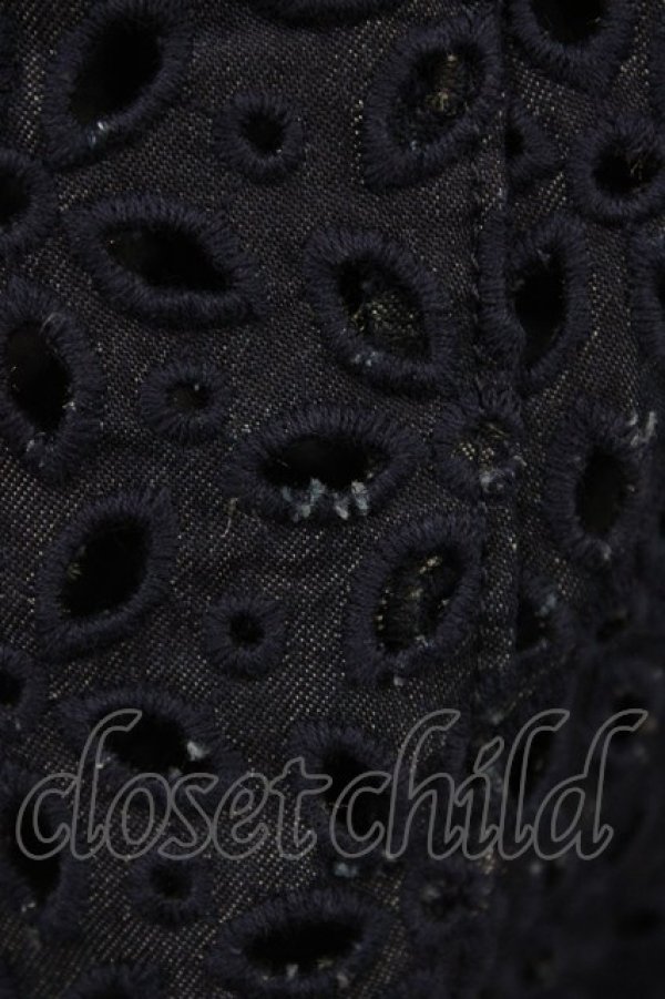 画像3: Jane Marple / カットワークデニムスカート M ネイビー H-25-12-02-1048-JM-SK-KB-ZH (3)