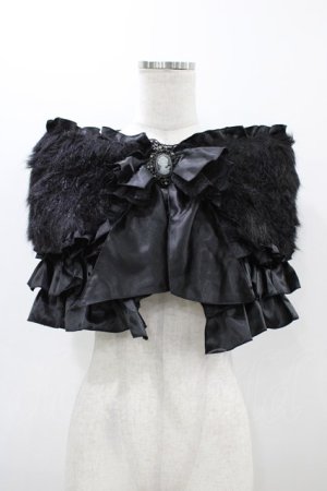 画像: MARBLE / 豪華カメオ付きクラシカルケープ  ブラック H-25-12-02-1055-GO-JA-KB-ZH