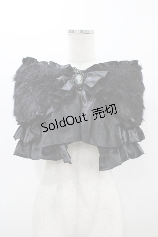 画像1: MARBLE / 豪華カメオ付きクラシカルケープ  ブラック H-25-12-02-1055-GO-JA-KB-ZH (1)