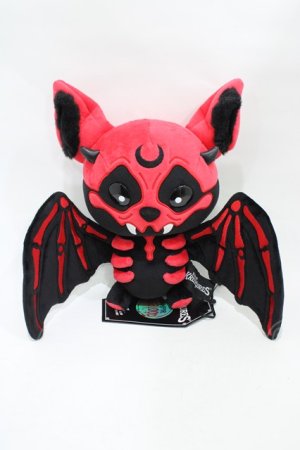 画像: KILL STAR / Vampir Batblood ぬいぐるみ  黒×赤 H-25-12-02-1008-SL-ZA-KB-ZH