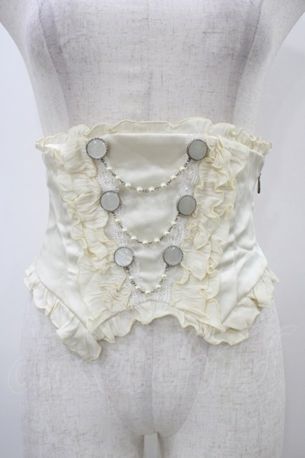 画像1: Sheglit / "Sirenetta"パールコルセット  アイボリー H-25-12-02-1013-EL-ZA-KB-ZH (1)