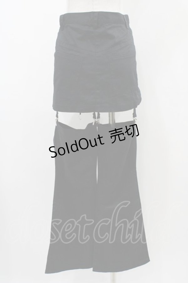 画像2: PEACE NOW / レッグカバー付レースアップパンツ  黒 H-25-12-02-1015-PU-PA-KB-ZH (2)