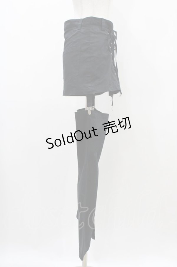 画像3: PEACE NOW / レッグカバー付レースアップパンツ  黒 H-25-12-02-1015-PU-PA-KB-ZH (3)