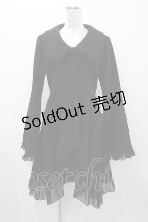 画像: ATELIER PIERROT / 姫袖ロングコート  ブラック H-25-12-02-1018-EL-CO-KB-ZH