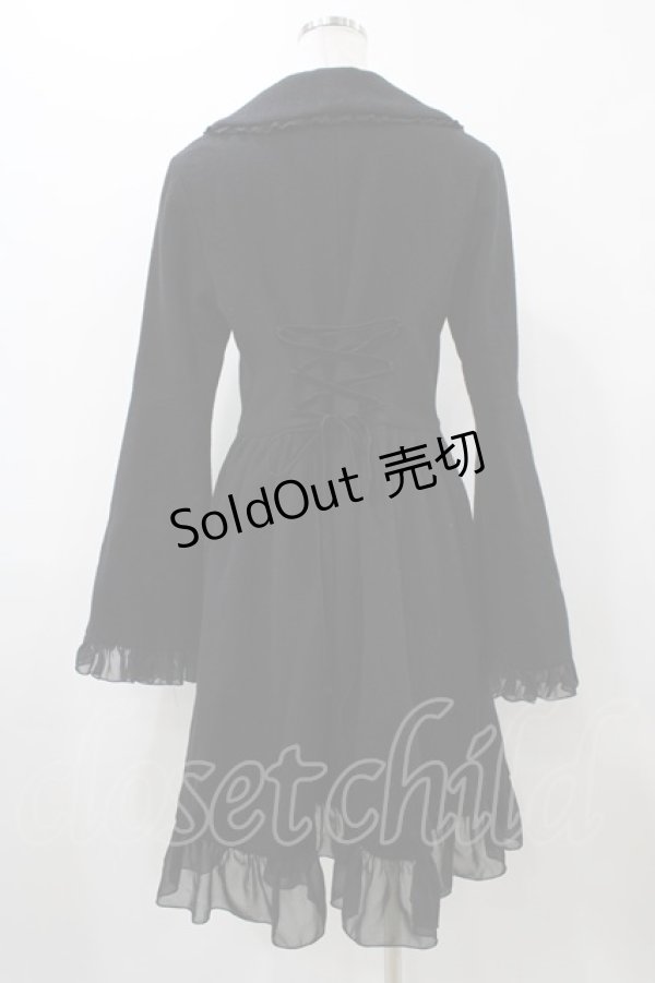 画像2: ATELIER PIERROT / 姫袖ロングコート  ブラック H-25-12-02-1018-EL-CO-KB-ZH (2)