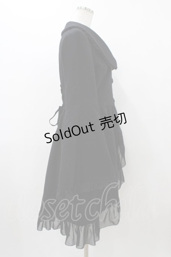 画像3: ATELIER PIERROT / 姫袖ロングコート  ブラック H-25-12-02-1018-EL-CO-KB-ZH (3)