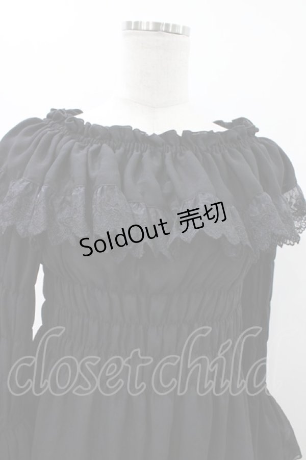 画像4: ATELIER PIERROT / ジュリエットブラウス  ブラック H-25-12-02-1021-EL-BL-KB-ZH (4)