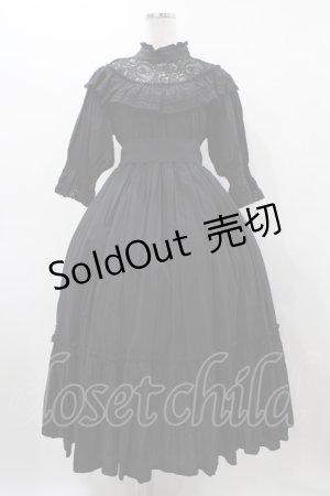 画像: Sheglit / 紫陽花のレースドレス  ブラック H-25-12-02-1024-EL-OP-KB-ZT240