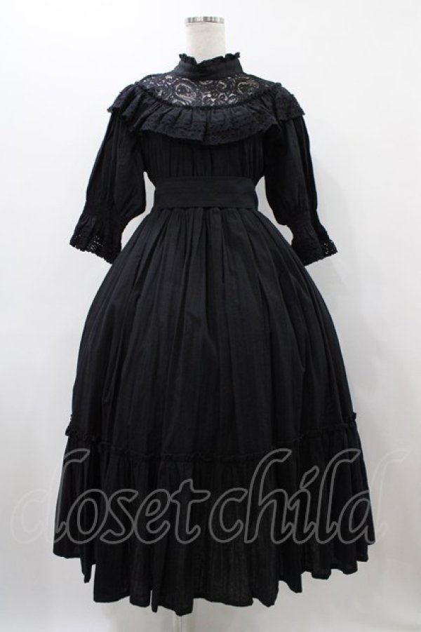 画像1: Sheglit / 紫陽花のレースドレス  ブラック H-25-12-02-1024-EL-OP-KB-ZH (1)