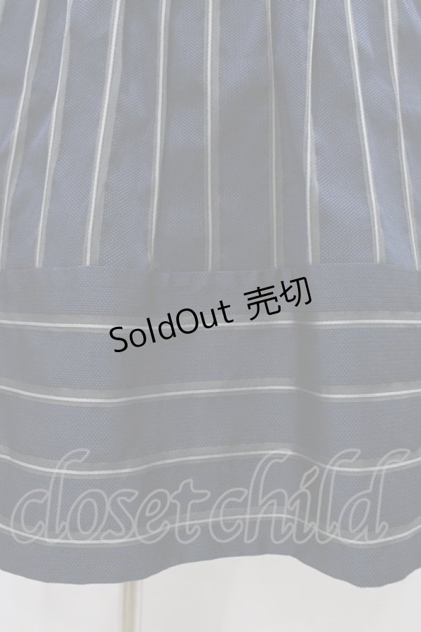 画像5: Jane Marple / レジメンタルストライプドミトリードレス  スティールブルー H-25-12-02-1025-JM-OP-KB-ZH (5)