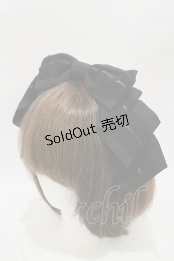 画像1: Innocent World / アリスリボンドレスカチューシャ  ブラック H-25-12-02-020-IW-AC-NS-ZH (1)