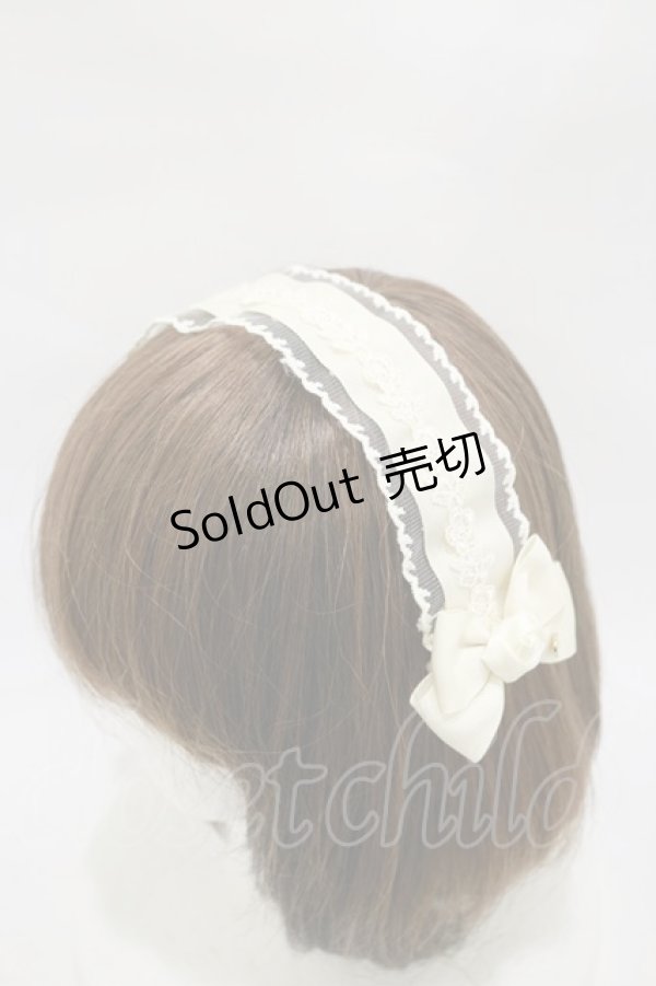 画像1: m petit by misako / AM*NIヘッドドレスA  生成り H-25-12-02-003-LO-AC-NS-ZH (1)