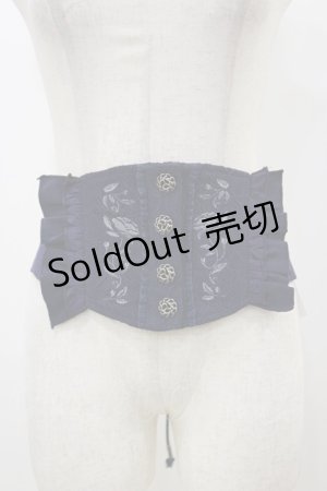 画像: Hoshibako Works / 藤花集 中華風刺繍　コルセット Free ネイビー H-25-12-02-035-LO-ZA-NS-ZH