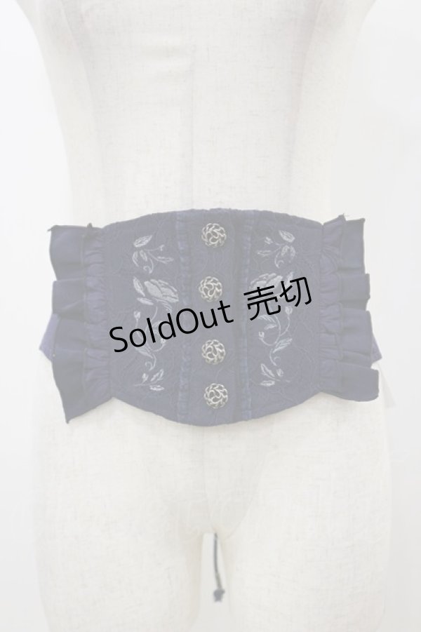 画像1: Hoshibako Works / 藤花集 中華風刺繍　コルセット Free ネイビー H-25-12-02-035-LO-ZA-NS-ZH (1)