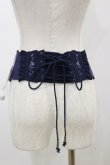 画像2: Hoshibako Works / 藤花集 中華風刺繍　コルセット Free ネイビー H-25-12-02-035-LO-ZA-NS-ZH (2)