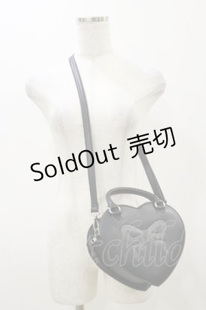 画像: FLC / MINA*ハートショルダーバッグ  ブラック H-25-12-02-037-LO-BG-NS-ZH